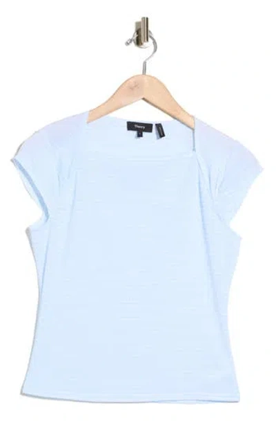Theory Drape Check Top In Blue