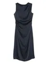 Theory Shldr Drape Dr.crush Clothing In Blue
