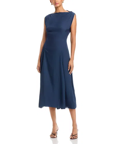 Theory Draped Dress In Blue