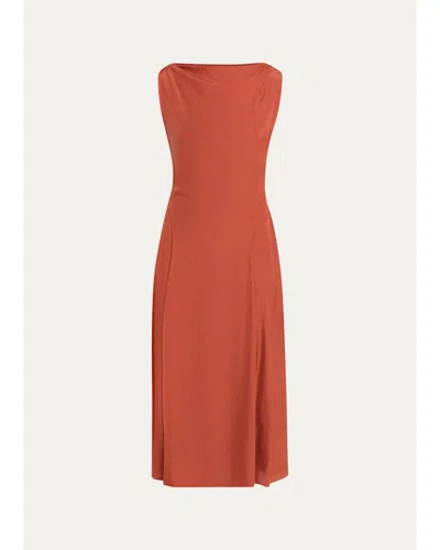 Theory Draped Parachute Dress In Umber