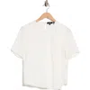 Theory Draped Shoulder Silk Top In White