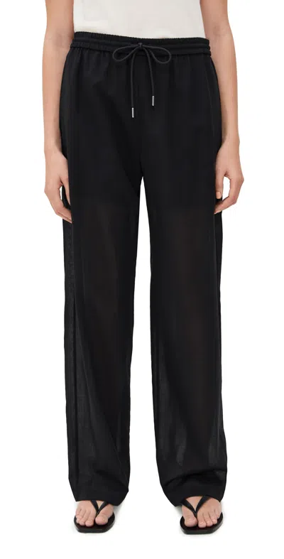 THEORY DRAWCORD PULL ON PANTS BLACK