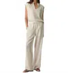 Theory Drawcord Pull-on Pant In Lightweight Wool In Neutral