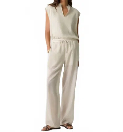 THEORY DRAWCORD PULL-ON PANT IN SAND