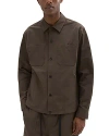 Theory Drawstring Hem Shirt Jacket In Deep Tundra