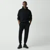 Theory Drawstring Jogger In Light Bilen In Black