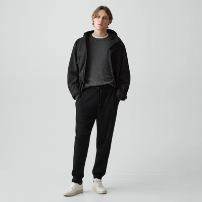 Theory Drawstring Jogger In Wool Bilen In Black