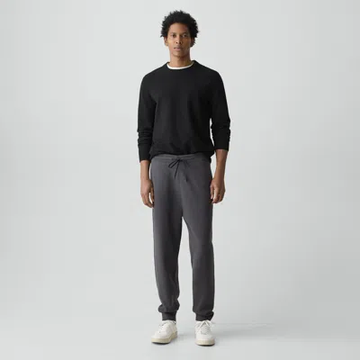 Theory Drawstring Jogger In Wool Bilen In Gray