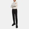 Theory Drawstring Pant In Bonded Wool Twill In Black
