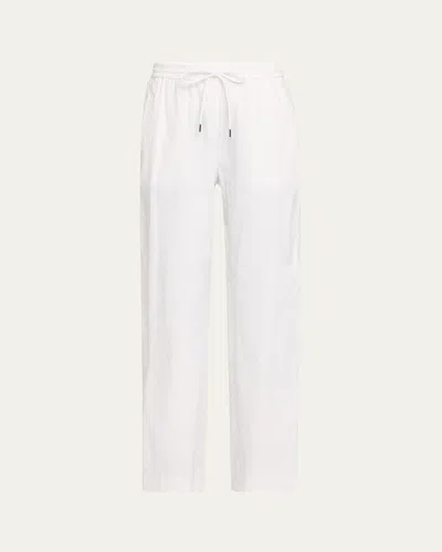 Theory Drawstring Pull-on Pants In White