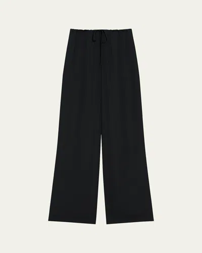 Theory Drawstring Pull-on Pants In Black