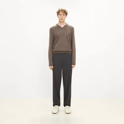 Theory Drawstring Pull-on Pant In Motion Wool Twill In Neutral