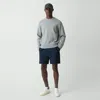 Theory Drawstring Short In Stretch Cotton Canvas In Baltic
