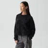 Theory Drawstring Sweatshirt In Airy Cashmere In Black