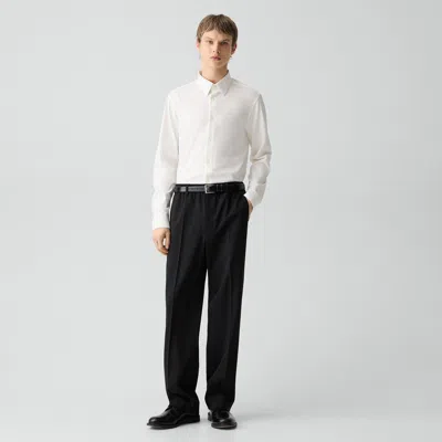 Theory Dress Belt In Leather In Black