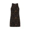 Theory Tortoiseshell Print Mini Dress In Brown