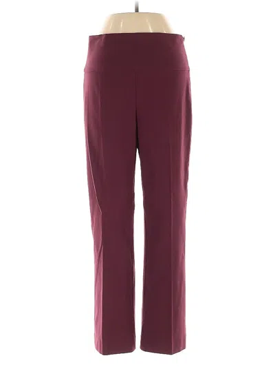 Pre-owned Theory Dress Pants In Burgundy