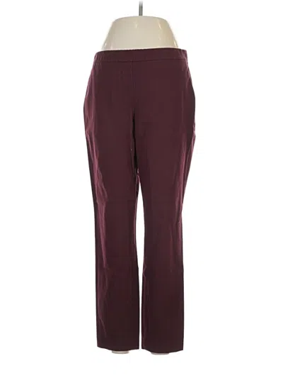 Pre-owned Theory Dress Pants In Burgundy