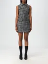 Theory Collared Mini Dress In Black Multi In Black