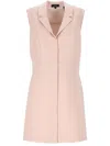 Theory V-neck Mini Dress In Pink