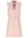 Theory Mini Dress With Spear Lapels In Pink