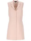 Theory Mini Dress With Spear Lapels In Pink