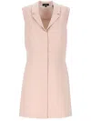 Theory Mini Dress With Spear Lapels In Pink