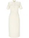 Theory Beige Wrap Dress In Rice