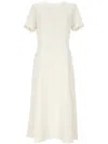 Theory Crepe Midi Dress In Rice