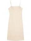 Theory A-line Midi Dress In Linen Blend In Y0d Light Linen
