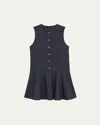 Theory Blue Sleeveless Mini Dress In Concord