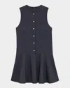 Theory Blue Sleeveless Mini Dress In Concord