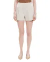 Theory Elasticized-waist Viscose Pull-on Shorts In Beige