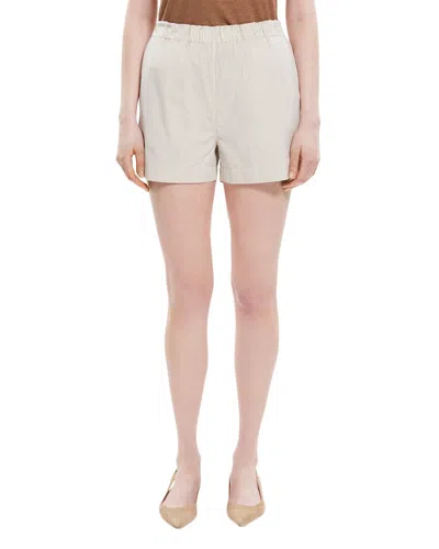 Theory Elasticized-waist Viscose Pull-on Shorts In Beige