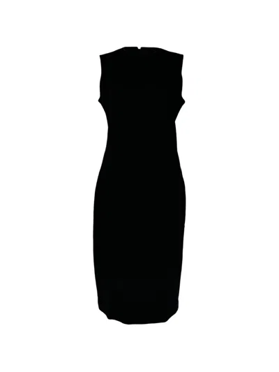 Pre-owned Theory Eano Sleeveless Midi Dress In Black