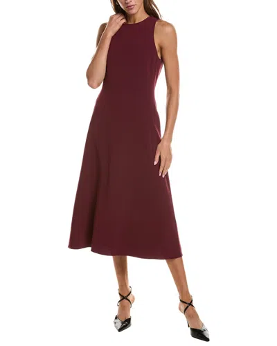 Theory Easy A Midi Dress In Burgundy