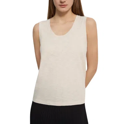 Theory Easy Cotton Slub Tank In Canvas In Multi
