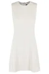 Theory Fit-and-flare Dress In Admiral Crepe In C Rice