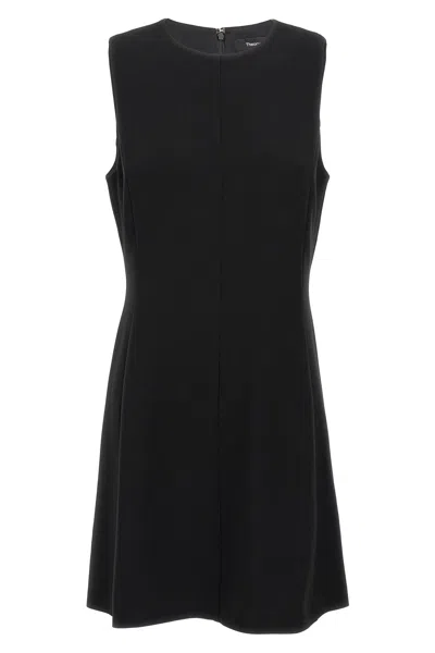 Theory Admiral Crepe Sleeveless Dress Clothing In Black
