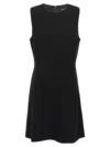 Theory Flare Dress Waist Round Neckline In Black