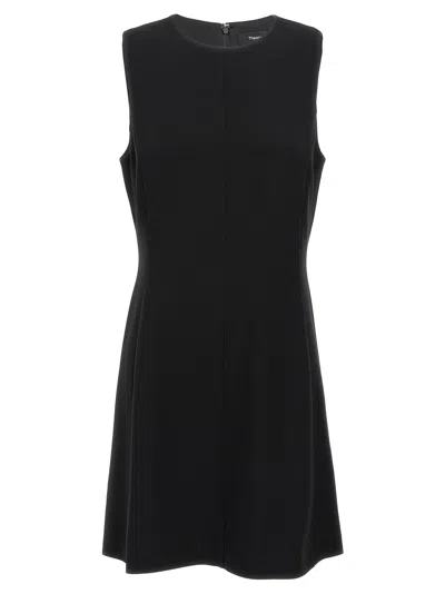 THEORY EASY FLARE DRESSES BLACK