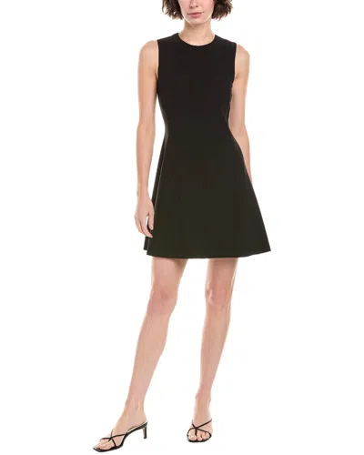 Theory Easy Flare Mini Dress In Black