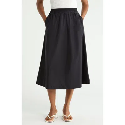 Theory Easy Midi Skirt In Black