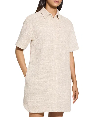 Theory Easy Mini Dress In Neutral