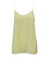 Theory Easy Slip Camisole Top In Yellow Viscose In Yellow