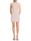 Theory Easy Solid Mini Shift Dress In Light Pink In Gray