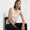 Theory Easy Tank Top In Organic Slub Cotton In Canvas