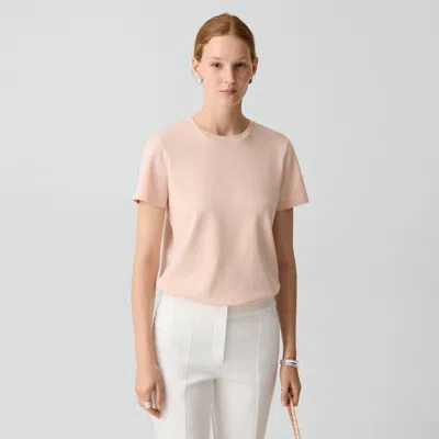 Theory Easy Tee In Cotton In Pink