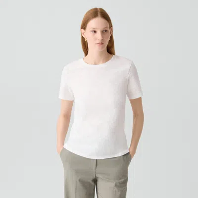 Theory Easy Tee In Organic Cotton In White