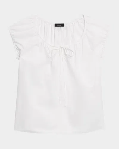 THEORY EASY TIE BLOUSE